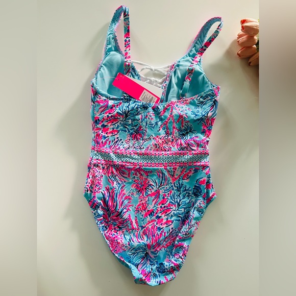 Lilly Pulitzer Caseylee lattice one piece swimsuit - Picture 13 of 15